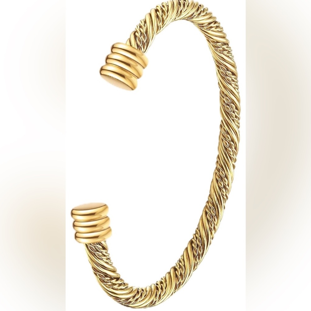 Gold Stainless Steel Adjustable Bracelet